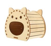 Milisten Self-assembly Hamster Hideout Unfinished Wooden Hamster Hut Comfortable Diy Spacious Strawberry Room for Pets Hideaway Gerbils and More