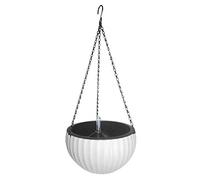 Milisten Self-Watering Round Hanging Planter, Thickened Plastic Lazy Flower Pot for Effortless Plant Care
