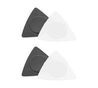 Milisten Set of 4 Triangular Guitar Picks Plastic Delicate Guitar Plectrums Black and White Colours Stylish Simple Design