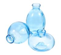 Milisten Set of Three Glass Bud Vases with Creative Shape, Versatile Use for Home Decor or Study, Showcasing the Beauty of Flowers with Unique Artistic Elegance