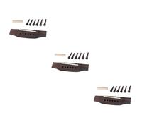 Milisten Sets Acoustic Guitar Bridge Wooden Pins Saddle Nut Complete Guitar Accessory Set