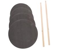 Milisten Silent Drum Practice Pad Kit 12-16 Inch Noise Reduction Pads and Pair of Drumsticks Shock Absorbing Drum Mute Accessories Set for Jazz
