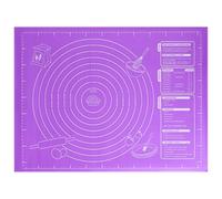 Milisten Silicone Baking Mat for Kitchen 60x46cm Purple Thickened Non-Slip Dough Rolling and Kneading Pastry Mat with Measurement Guide for Home Baking Supplies