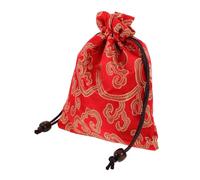 Milisten Silk Pouch for Singing Bowls Buddhist Prayer Beads Jewelry Embroidered Bag Drawstring Sachet Traditional Chinese Jewelry Storage