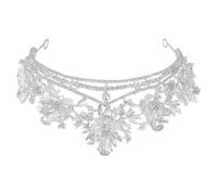 Milisten Silver Baroque Tiara Crown for Brides and Bridesmaids, Rhinestone Crystal Hair Accessory with Versatile Design, Adds Brilliance to Formal Attire and Halloween Costume