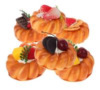 Milisten Simulated Danish Bread Model Set 6 Pieces Artificial Bakery Display Food Props Realistic Fake Bread for Photography and Store Decoration