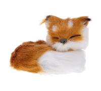 Milisten Simulation Fox Plush Realistic Stuffed Animal Figure Fox Model for Home Office Decoration Cozy Natural Touch Animal Lovers