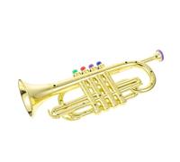 Milisten Simulation Trumpet Plaything Musical Instrument for Creative Four Note Design Gold for Stage Performance and Early Music Development