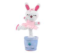 Milisten Singing Bunny Doll Interactive Electronic Plush for with Built Music Adorable Easter for Childrens Birthdays and Celebrations