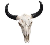 Milisten Skull Ornament Skull Ornament 1PCS Cow Skull Wall Hanging Resin Wall Hanging Animal Horn Skulls Mounted Longhorn Steer Home Wall Decorating Ornaments Skull Decor Home Decor