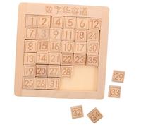 Milisten Sliding Number Puzzle Wooden Montessori Brain Teaser for Logical Thinking Math Learning Problem Solving Educational Cognitive Game for S Confidence Building