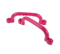 Milisten Slip Playset Safety Handles for Outdoor Playground Ergonomic Plastic Grab Bars with Textured Grip Replacement Safety Parts for Swing Set Climbing Frame and Playhouse Pink