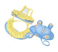 Milisten Small Dog Beach Swimsuit Breathable Pet Summer Dress with Hat Cute Puppy Apparel for Bichon and for and Summer Fun