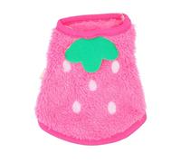 Milisten Small Dog Hoodie Bunny Vest Strawberry Costume Winter Warm Fleece with Trim for Tiny Pets Guinea Pig Clothes 2s Size Suitable for Puppies and Small Dogs