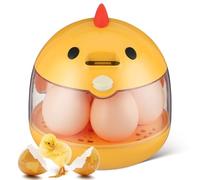 Milisten Small Egg Incubator Automatic Temperature Humidity Control for Hatching Quail Chicken Parrot Bird Eggs Portable Poultry Incubator for Home Farm Yellow
