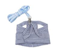 Milisten Small Pet Guinea Pig Harness and Leash Cotton Chest Strap Vest for Guinea Pig Chinchilla Rat Squirrel Hedgehog Ferret Outdoor Walking Accessory Adjustable Hook Loop Design Blue