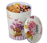 Milisten Snack Storage Biscuit Tin with Airtight Lid 7.87X5.91X5.91 Inch Decorative Cookie Jar for Candy and Biscuits in Kitchen and Living Room