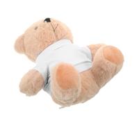Milisten Soft Plush Bear with Blank T Shirt for Creative DIY Designs for Showers Birthdays and Christmas