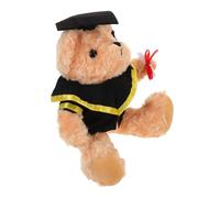 Milisten Soft Plush Graduation Bear with Gown Cap Tassel Cute Stuffed Animal Doll for Graduation Party Supplies Snuggly Keepsake Celebrating Academic Achievement