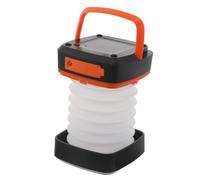 Milisten Solar Rechargeable Camping Lantern with USB Charging Solar Powered Tent Light for Outdoor Hiking Emergency Power Outage Lighting Multifunctional Collapsible Orange