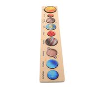 Milisten Solar System Puzzle for Boy Girl Montessori Wood Planet Matching Toy Educational Space Learning Board for Toddlers Cognitive Skill Development for Boys and Girls