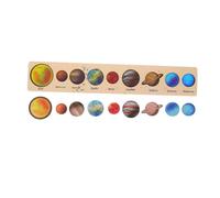 Milisten Solar System Puzzle for Montessori Planet Recognition Board for Cognitive Development and Space Learning Safe Educational for Boys