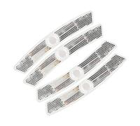Milisten Spoke Reflectors Rear Bike Tail Warning Accessories White 4pcs Wheel Reflective Safety Lights for Night Cycling