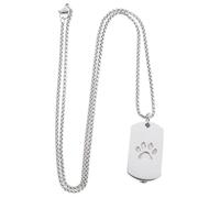 Milisten Square Pet Ashes Urn Necklace Silver with Pearl Chain Cremation Jewelry for Memorial Relatives and Pets Lightweight Keepsake Pendant with Funnel and Screw Kit