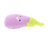 Milisten Squeaky Plush Eggplant Dog Chew for Puppies Cats Pet Interactive Play Soft Vegetable Shape for Training and Entertainment