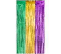Milisten St Patrick's Day Party Fringe Backdrop Curtain, Lightweight Pet Material with Not Easy to Tear Feature, Photo Background and Ceiling Decoration for Irish Celebration