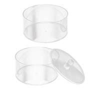 Milisten Stackable Clear Acrylic Jewelry Organizer Box with Lid Watch and Necklace Storage Container Dustproof Sundries Holder for Home Storefront and Trade Show Display