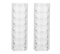 Milisten Stackable Pill Box 2 Pack Weekly Medication Storage Organizer Plastic White Compact Pill Travel Case