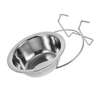 Milisten Stainless Steel Bird Feeding Cup Wear Resistant Parrot Food Bowl with Hook Capacity Hanging Feeder for Fruits and Snacks for Pet Birds Cages