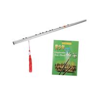 Milisten Stainless Steel Dizi Flute Set for Beginners Portable Metal Woodwind Instrument with Traditional Craftsmanship Lightweight Flute for Easy Learning and Practice