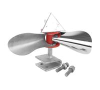 Milisten Stainless Steel Garden Windmill Bird Scarer, Small Reflective Metal Pinwheel, Multi-directional Suitable for Railways and Farms