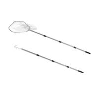 Milisten Stainless Steel Poultry Catching Tool Set with Retractable Handle, Thickened Metal Net and Hook for Outdoor Chicken, Duck, Goose Handling on Farms and Coops