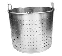Milisten Stainless Steel Seafood Boil Pot with Handles Durable Capacity Crawfish Boiler Bucket Resistant Metal Leaky Stew Pot for Cooking and Straining