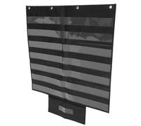 Milisten Standard Classroom Hanging Pocket Chart for Word Cards and Sentence Strips, Black Multi-functional Card Storage Organizer Suitable for Wall Display and Educational Use