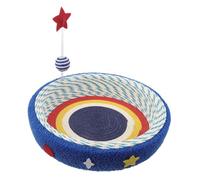 Milisten Star Pattern Sisal Cat Scratcher Bed Round Lounge for Small Kittens Durable Scratch Board Cozy Retreat Space Saving Design for Indoor Use Nest
