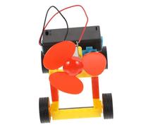 Milisten Stem Wind Power Car Building Learning Kit for DIY Science Experiment Educational Science Experiment Fan Laboratory Wind Turbine Model Random Color