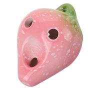 Milisten Strawberry Shaped Ocarina Instrument for Beginner Wind Musical for Developing Creativity Musical Skills Includes Stand Music Score