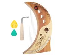 Milisten String Lyre Harp Handheld Musical Instrument with Rounded Edges Smooth Polished Surface Warm Tone for Beginners and Intermediate Players Random Color
