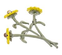 Milisten Sunflower Enamel Lapel Pin Green Painted Brooch Decorative Flower Badge for Women Clothes, Scarf, Hat, Backpack Accessory -