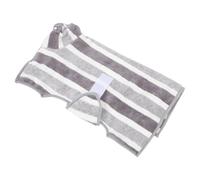 Milisten Super Absorbent Dog Bathrobe Towel Quick Drying Pet Bath Towel Hand Pocket Lightweight and Water-resistant for Dogs and Cats Grey and Striped