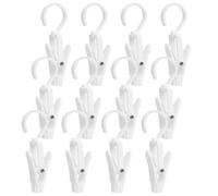 Milisten Swivel Hook Clip Laundry Hangers 12Pcs Plastic Rotatable Multi-Use Clip Hooks for Kitchen Bathroom and Garage Storage