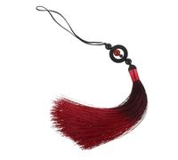 Milisten Tai Chi Spike Chinoiserie Decor Nail Decoration Jewelry Martial Arts Traditional Tassel for Hanging Ornament for Martial Arts Tassel Ornament Polyester Red