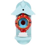 Milisten Teapot Nesting Box Decorative Bird House for Orchard and Courtyard, Ceramic Wood Resin Material, Creative Simple Style with Wear Resistance and Smooth Lines