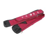 Milisten Thickened Canvas Tai Chi Sword Bag with Strap Protective Cover for Martial Arts Swords Lightweight Portable Collection Holder with Small Pouch Red