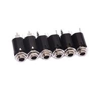 Milisten Threaded Cylinder Endpin Jack Guitar and Bass Output Mono Jack Plug Socket 6 Pcs 6.35mm 1/4 Inch No Screws Required Metal and Plastic for Guitar Repair