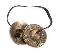 Milisten Tibetan Brass Tingsha Cymbals Pair with Eight Auspicious Symbols, Meditation Sound Chimes for Yoga and Mindfulness, Handheld Spiritual Bells for Relaxation and Healing Random Random Style